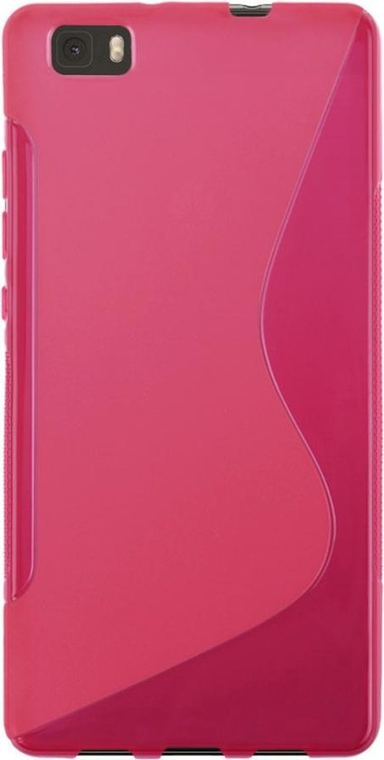 Comutter silicone hoesje Huawei Ascend P8 roze