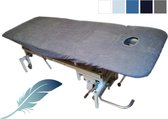 24-Bedding - Massagetafel Hoeslaken - Massagetafel hoeslaken Badstof -  met gezichtsuitsparing - 70x200-210 cm Marine