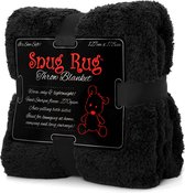 Snug Rug - Sherpa - Fleece deken - Plaid - Woondeken - Plaids - Dekens - Zwart dekentjes bank