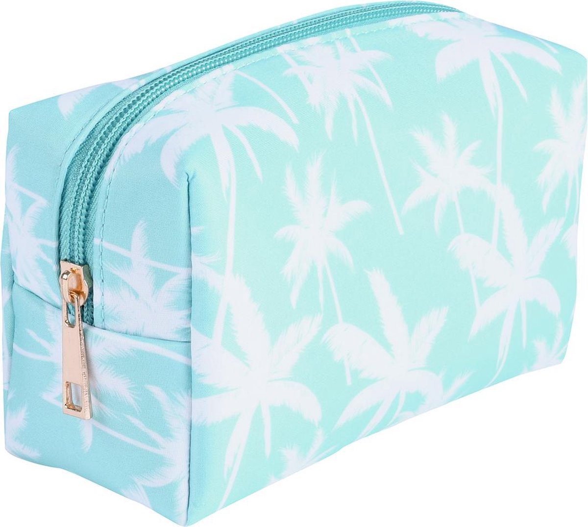 Sundaze Make-up Tasje Palmboom 17 X 9,5 X 7 Cm Blauw