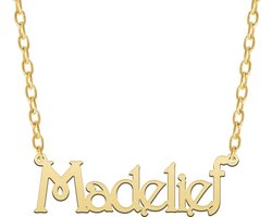 Gouden stoere naamketting