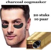charcoal oogmasker- wallen en donkere kringen weg - anti age black collageen eye mask - 10 paar