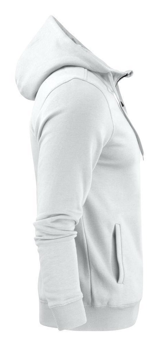 Printer hooded sweat jacket Overhead man 2262051 Wit