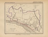 Historische kaart, plattegrond van gemeente Valburg ( Slijk-Ewijk) in Gelderland uit 1867 door Kuyper van Kaartcadeau.com