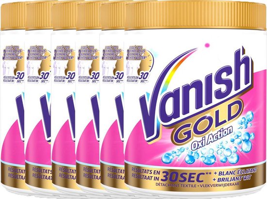 Vanish Gold Oxi Action Poeder - Witte Was - Vlekverwijderaar - 6 x 1,05kg - Voordeelverpakking
