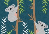 Mat, Vloermat, Vloerkleed, Tapijt, Kind - Kinderkamer Koala - Wasbaar - Antislip - 85 x 60 cm