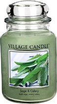 Village Candle Large Jar Geurkaars - Sage & Celery