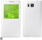 Samsung Galaxy Alpha G850F S view cover case Wit White