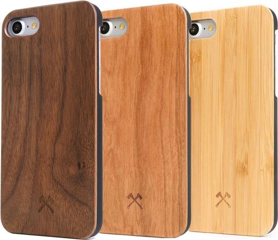 native verkiezing partitie iPhone 8/7 hoesje - Woodcessories - Bamboo - Hout | bol.com