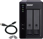 QNAP TR-002 behuizing voor opslagstations 2.5/3.5'' HDD-/SSD-behuizing Zwart