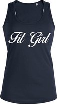 Fit Girl dames sport shirt / hemd / top zwart - maat S