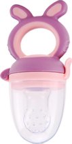 Mini-Me® Baby Fruitspeen - Fruit speen - Fopspeen - Sabbelzakje met konijnenoortjes - 6+ Maanden - Paars