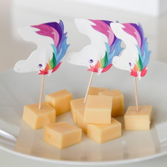 Kikkerland Cocktailprikkers (set Van 24) Eenhoorn