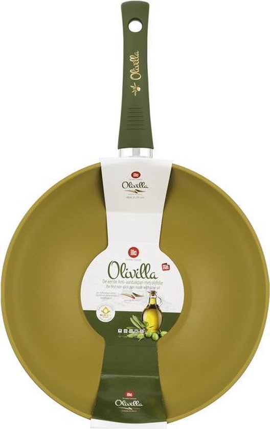 Illa Olivilla wok 28 cm ook inductie met olijfolie | bol.com