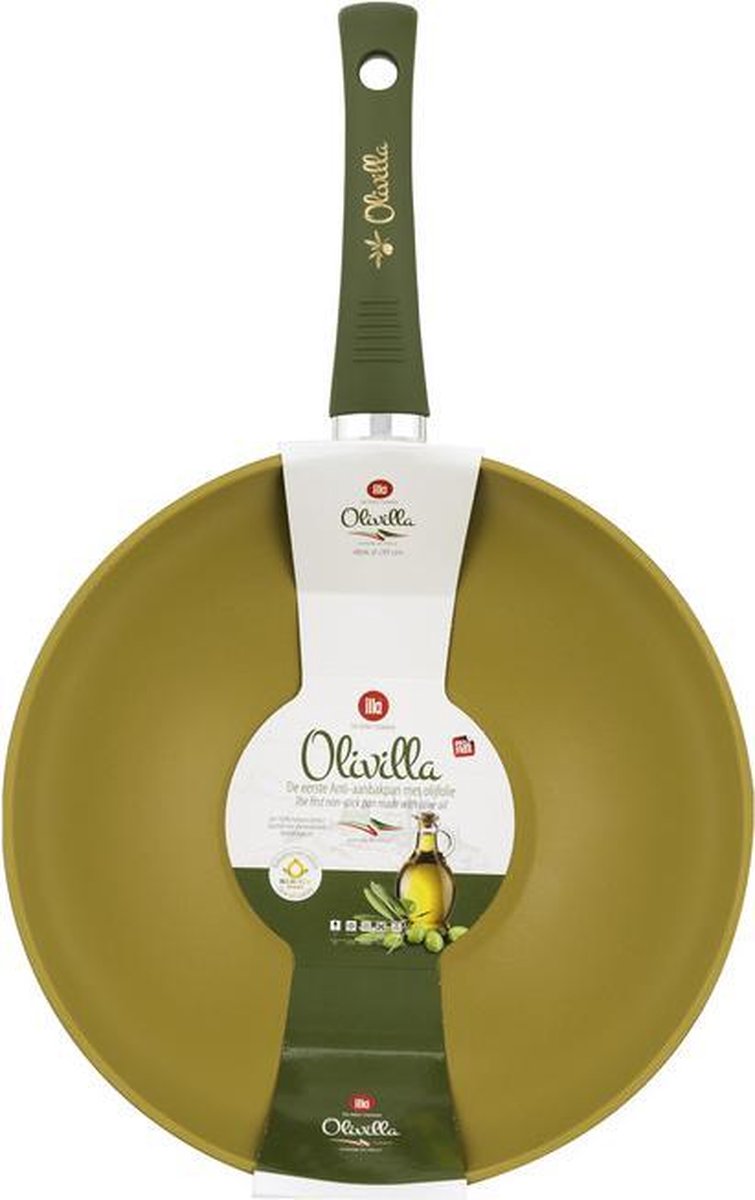 Illa Olivilla wok 28 cm ook inductie met olijfolie | bol.com