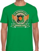 Groen St. Patricks day drinking team t-shirt heren L