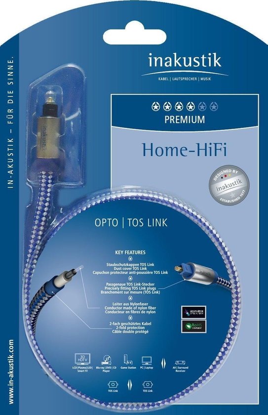 IN-AKUSTIK HDMI 2.0 fibre optique (3m) - Câble HDMI 