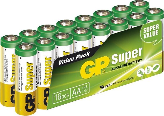 GP Batteries Alkaline AA Mignon1.5V 16stuks