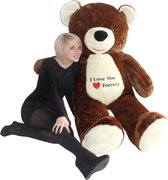 Grote knuffelbeer XL teddybeer bruin 170 cm XXL