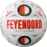 Feyenoord Voetbal Met Handtekeningen Leer Maat 5