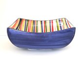 Pro Italia Riga Fruitschaal Blauw 26x26 H11 cm