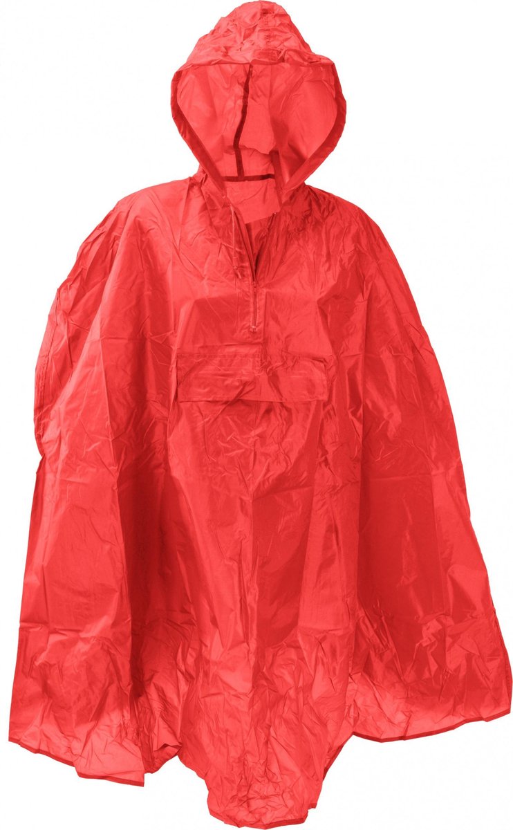 Free And Easy Regenponcho One Size Unisex Rood