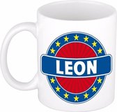 Leon naam koffie mok / beker 300 ml  - namen mokken