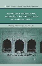 Palgrave Studies in Cultural and Intellectual History - Knowledge Production, Pedagogy, and Institutions in Colonial India
