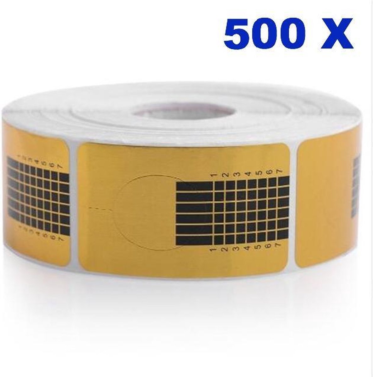 Goedkoopste ForDig - Nagel Sjablonen recht - Goud - 500 stuks