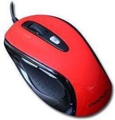 Prestigio Wired Sub - Laser Muis - Zwart / Rood