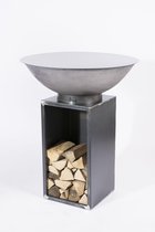 Co-Fire  Barbecue Vuurschaal  - GrillRing - Gietijzer - compleet met houtopberger