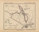 Historische kaart, plattegrond van gemeente Hendrik-Ido-Ambacht in Zuid Holland uit 1867 door Kuyper van Kaartcadeau.com