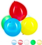 relaxdays LED ballonnen set van 5 stuks - ballon - diameter van 30 cm - met licht rood