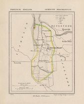 Historische kaart, plattegrond van gemeente Boschkapelle in Zeeland uit 1867 door Kuyper van Kaartcadeau.com
