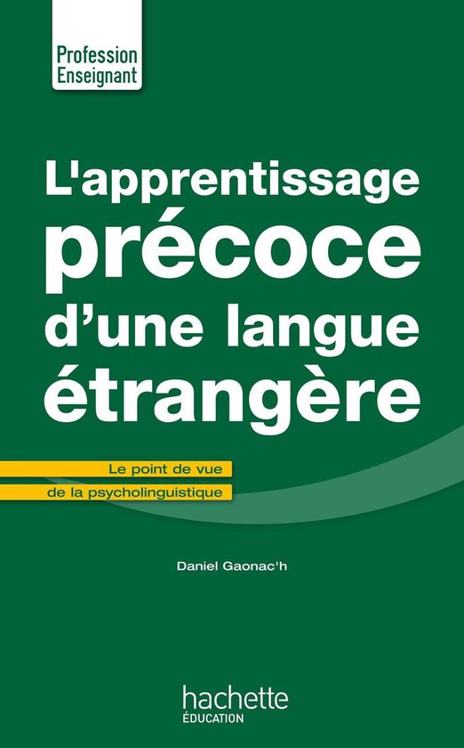 L'Apprentissage précoce d'une langue étrangère - cover
