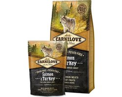 Carnilove Large breed granenvrij hondenvoer Zalm & Kalkoen met 70% vlees 12 kg + 1,5 kg gratis