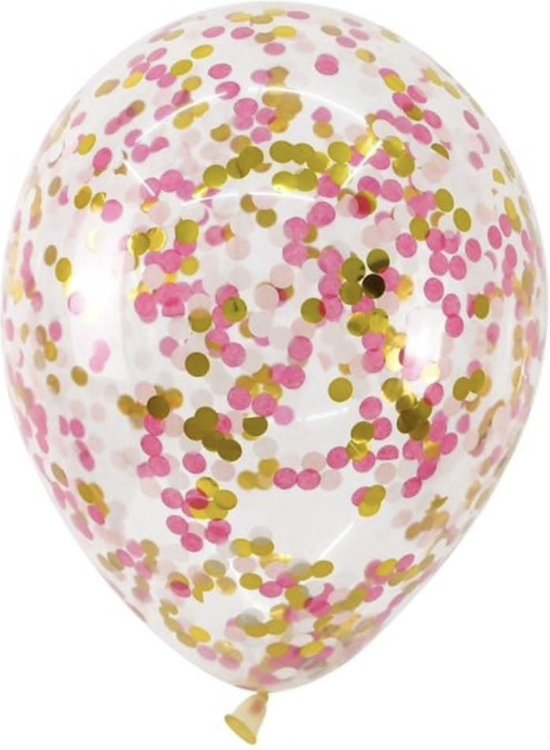 Schatting Aankoop ik ontbijt Confetti Ballonnen Roze Goud - 10 Stuks - Confettiballon Transparante... |  bol.com