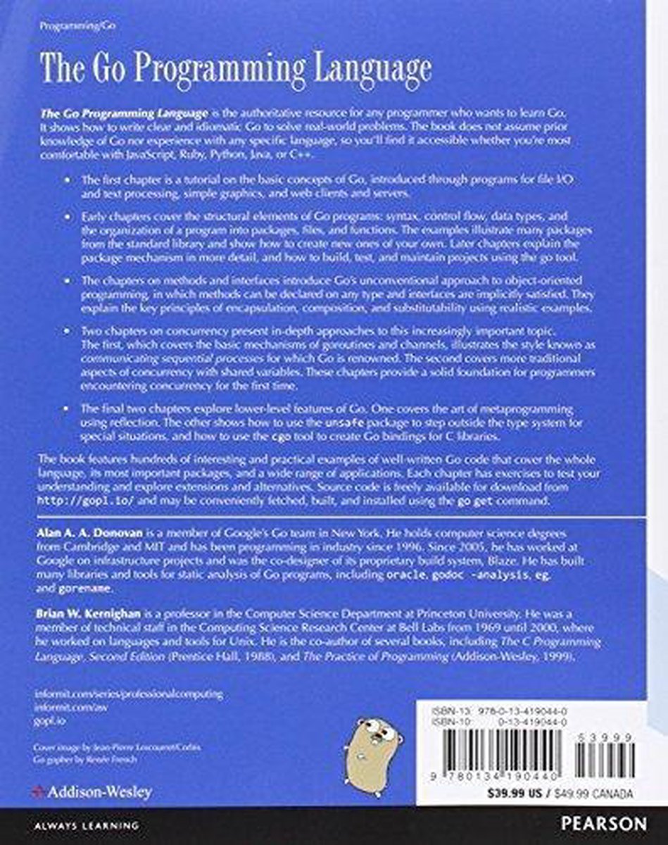 Go Programming Language The | 9780134190440 | Alan Donovan | Boeken | bol
