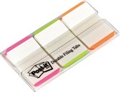 Post-it® Index Strong, Witte Achtergrond, Roze, Groen, Oranje, 25.4 x 38 mm, 22 Tabs/Kleur/Dispenser