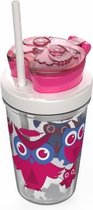 Kambukka/Contigo Snack Tumbler - Kinderfles - 350 ml - Uil/Roze