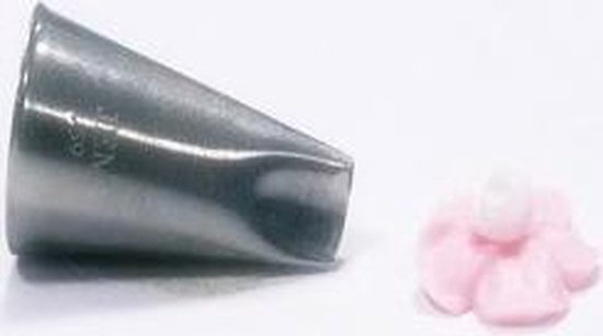 Spuitmondje RVS Roos 8 mm - Limburgs Bakwinkeltje
