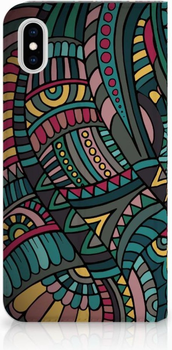 Apple iPhone Xs Max Hoesje met Magneet Aztec