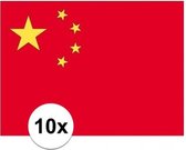 10x autocollants drapeau Chine
