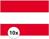 10x stuks Vlag Oostenrijk stickers