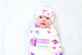 Lulujo Hello World - Swaddle & Mustje - Posies