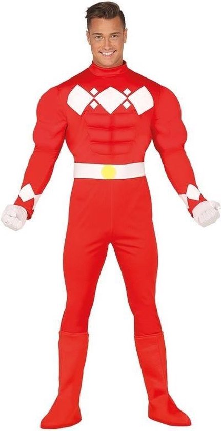 pijnlijk nieuwigheid Begrijpen Superhelden verkleed pak - carnaval verkleed outift superheld rood voor  heren M (48-50) | bol.com