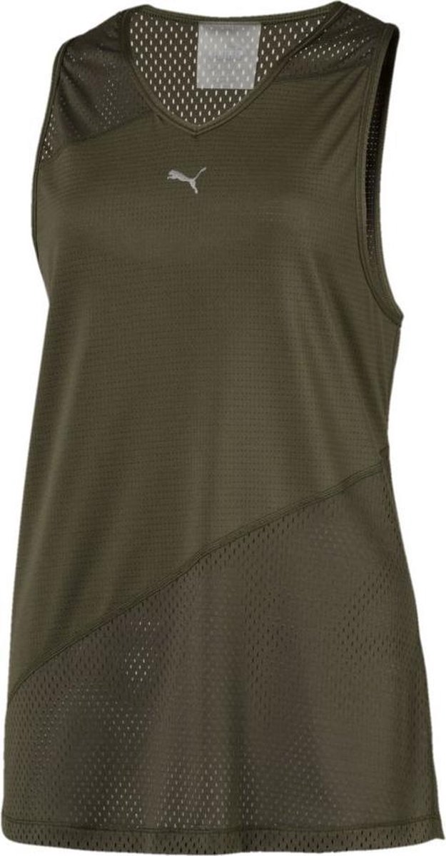 PUMA A.C.E. Mesh Blocked Tank Sporttop Dames Forest Night