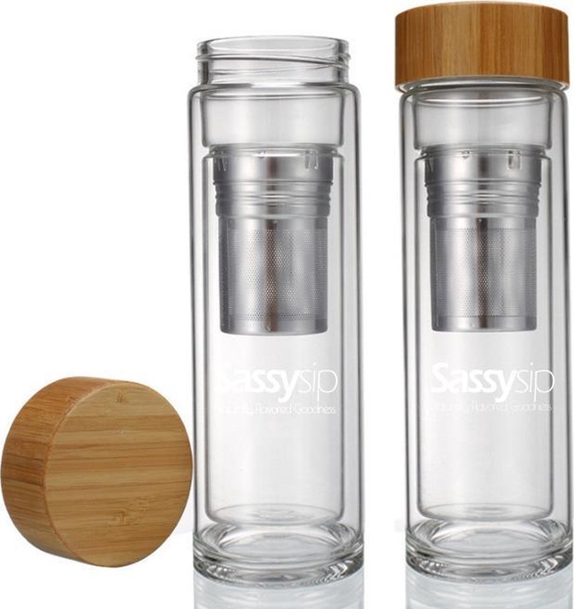 alcohol steekpenningen donker SassySip Design Thermosfles in Glas - Incl. Filter - 500ML - Dubbelwandig -  BPA vrij -... | bol.com