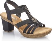 Rieker Sandalen met hak zwart - Maat 39
