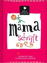 Mama Schrijft-Invulboek met vragen en zelfgeschreven antwoorden - Rood - 15,5 x 20,5 x 1,5 cm